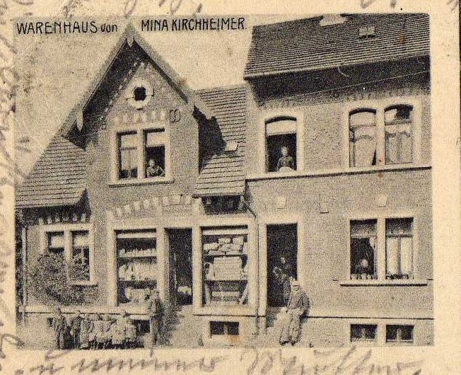  Das Warenhaus Kirchheimer auf einer Ansichtskarte aus dem Jahre 1902 - das Bild wird mit Klick vergrößert 