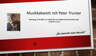 Vorankündigung: Peter Trunzer in ...